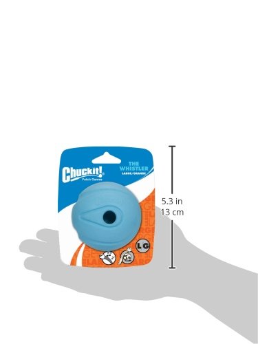 Chuckit! The Whistler Ball Dog Toy, Large (3 Inch Diameter) for Dogs 60-100 lbs, Pack of 1