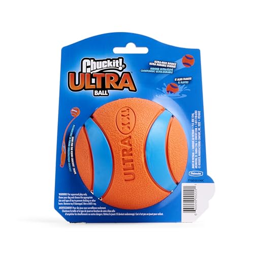 Chuckit! Ultra Ball Dog Toy - Size XXL - For Dogs 100+ lbs - Made from Durable Rubber - Super Bouncy - Floats in Water - 4-inch Diameter - Pack of 1