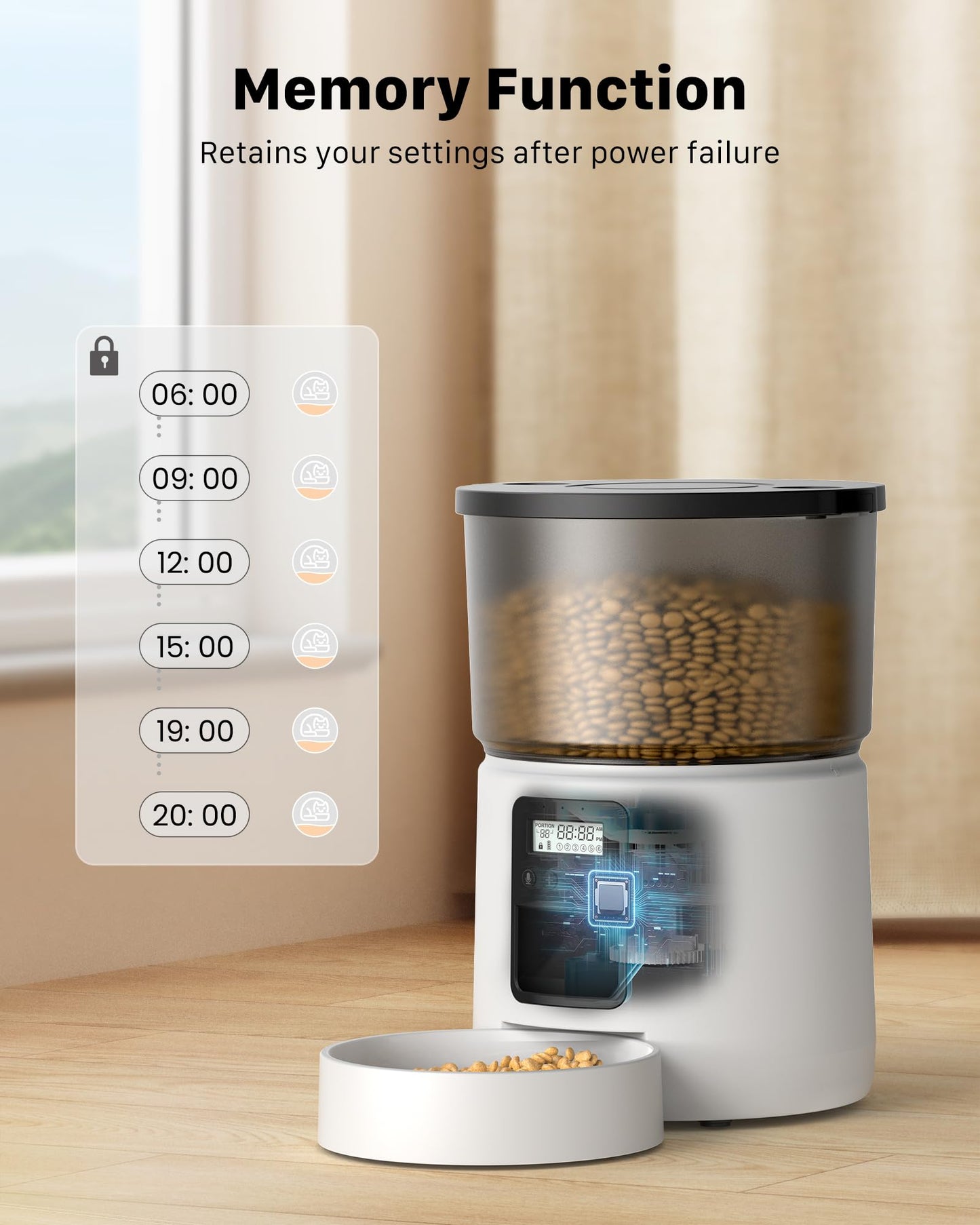 BEMOONY Automatic Cat Feeder β 5L Smart Pet Food Dispenser with Custom Feeding Schedule for Cats & Dogs