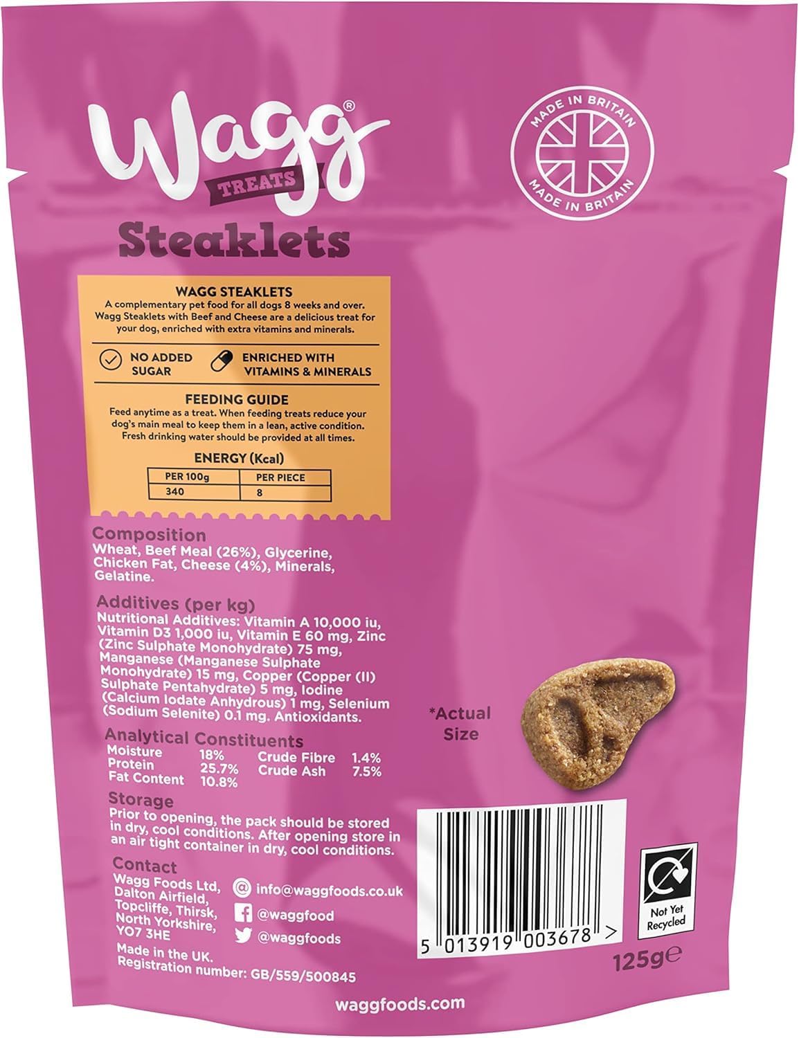 Wagg Tasties Tasty Chunks Steak Bites For Dogs
