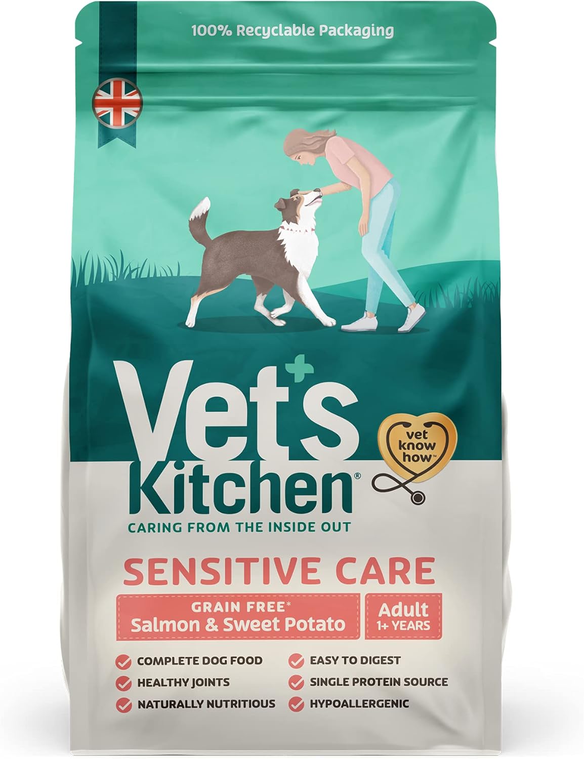 Vet's Kitchen Sensitive Care Hypoallergenic Complete Dry Adult Dog Food