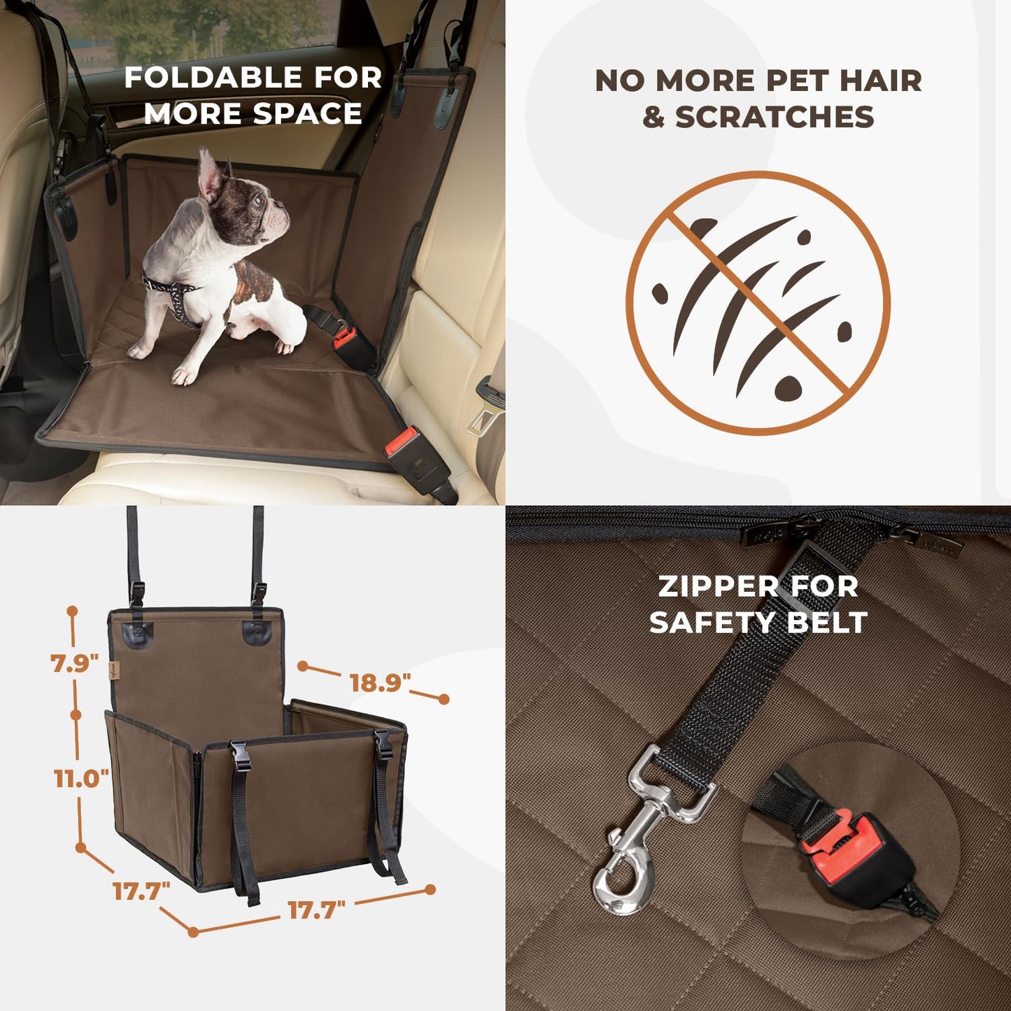 Wuglo Extra Stable Dog Car Seat β Waterproof & Reinforced for Medium Dogs