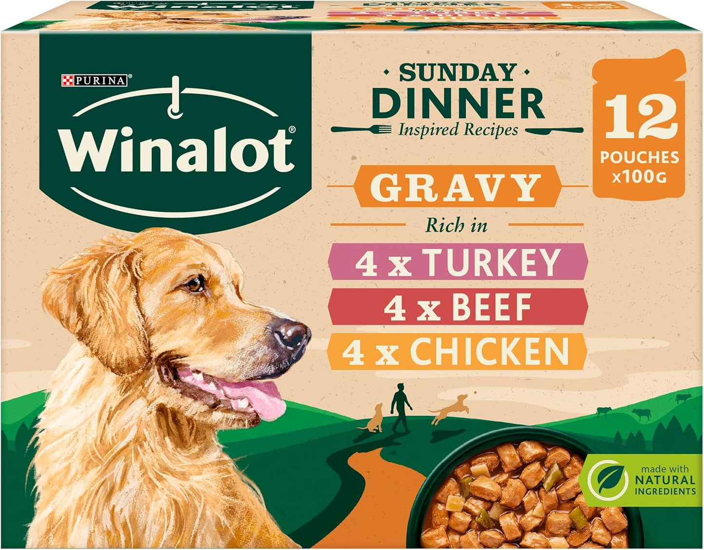 WINALOT Classic Meals Wet Dog Food for Small Dogs ā Adult & Senior