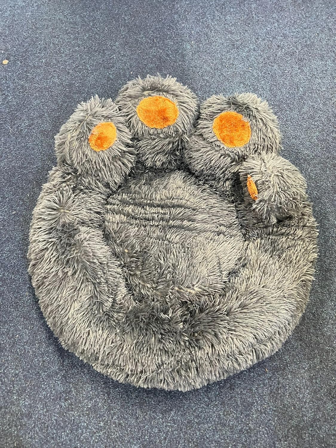 Luxury Calming Paw-Shaped Dog Bed – Ultra Soft Anti-Anxiety Plush Pet Sofa with Non-Slip Base