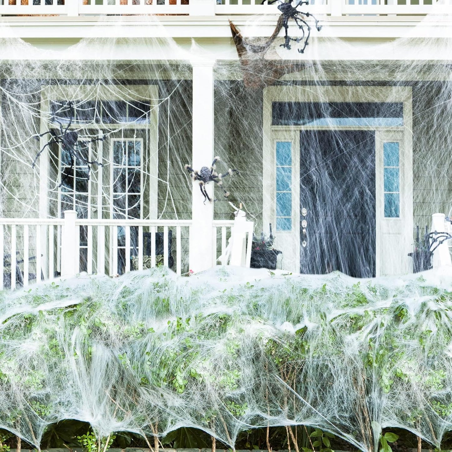 JOYIN 1000 sqft Spider Web Cobwebs, Halloween Outdoor Decorations Fake Super Stretch Cobwebs Halloween Party Decoration for Indoor Outdoor Party Supplies