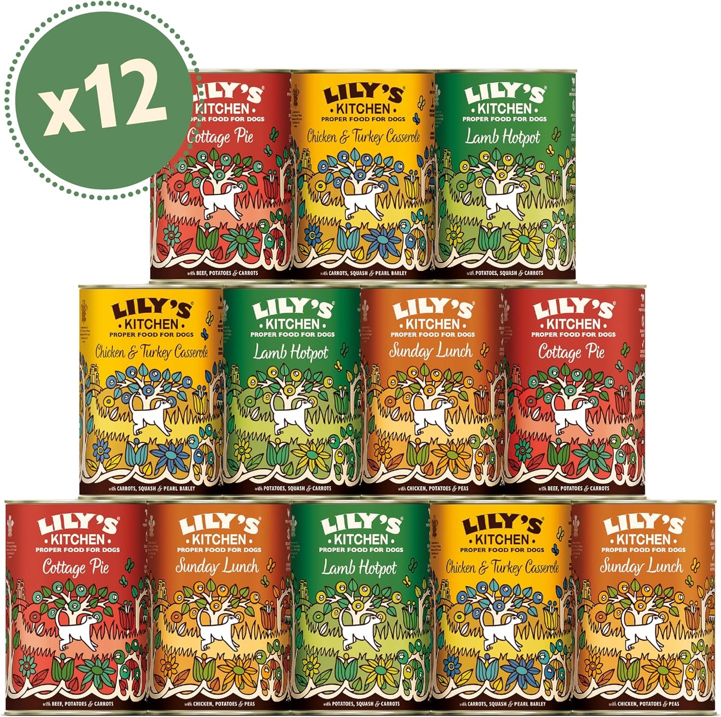 Lily’s Kitchen Natural Adult Wet Dog Food – Classic Dinners with Real Meat & Veggies
