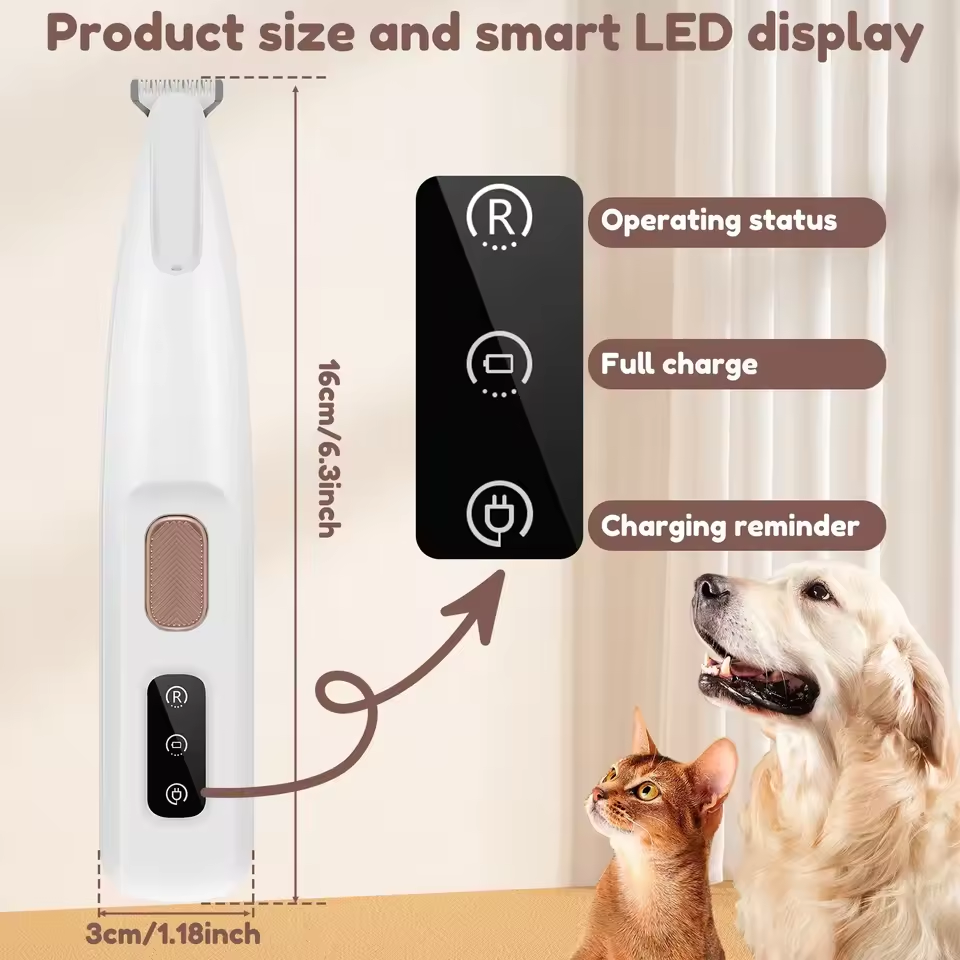 Dog & Cat Paw Trimmer – Quiet Nail Grooming Clipper
