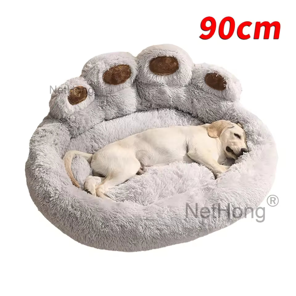 Dog Bed Donut Soft Round Plush Cat Beds For Calming Pet Anti Anxiety Washable