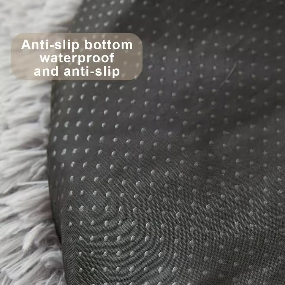 Dog Bed Donut Soft Round Plush Cat Beds For Calming Pet Anti Anxiety Washable