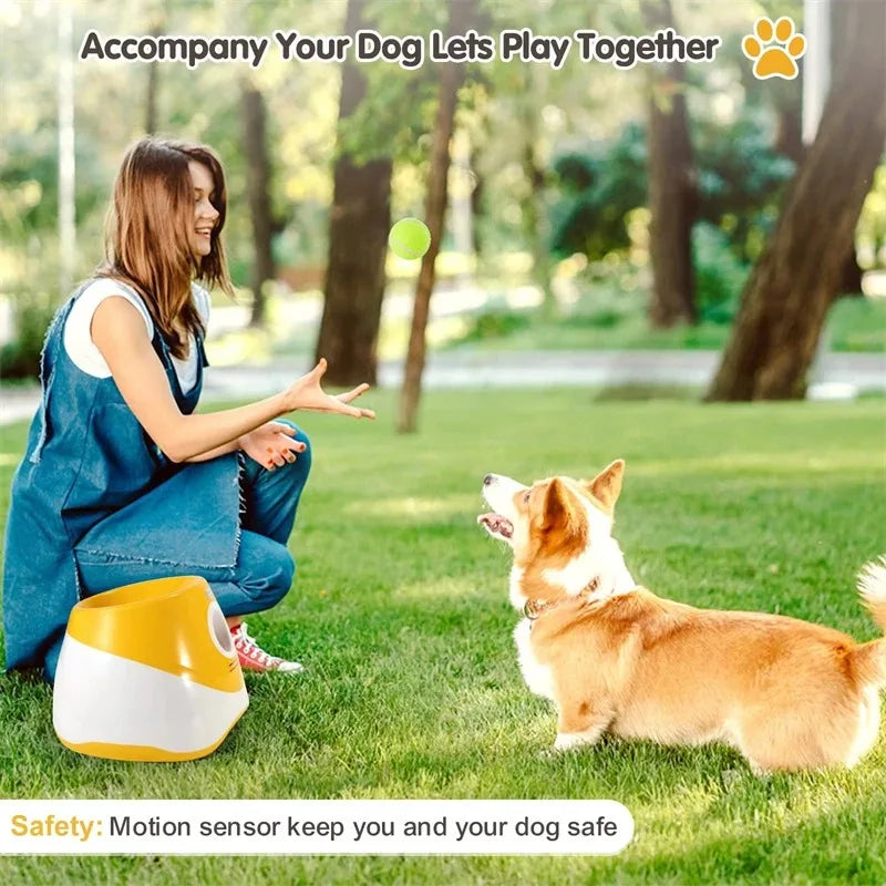Automatic Pet Dogs Chase Fun Interactive Throw Catapult Dog Tennis Automatic Launcher Dogs Ball Catapult Pet Interactive