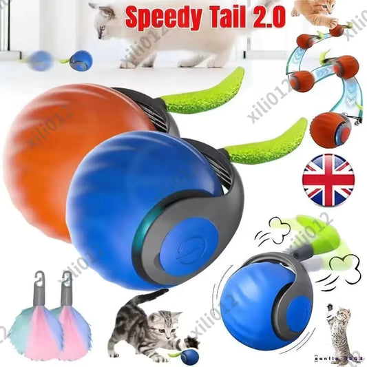 Smart Interactive Cat Toy Ball 2.0 – Automatic Rolling Ball with LED, Fun Exercise Toy for Cats
