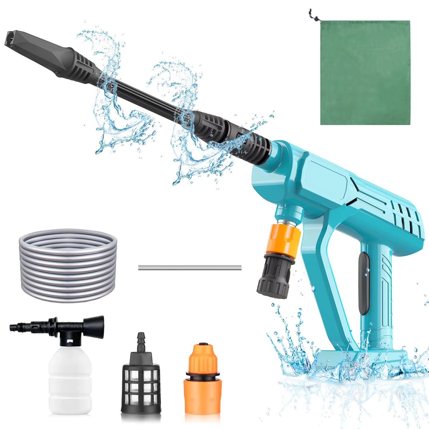 Cordless Pressure Washer, 18V Portable Pressure Washers replace for Makita 5M Hose,Portable Power Washers for Car Cleaning