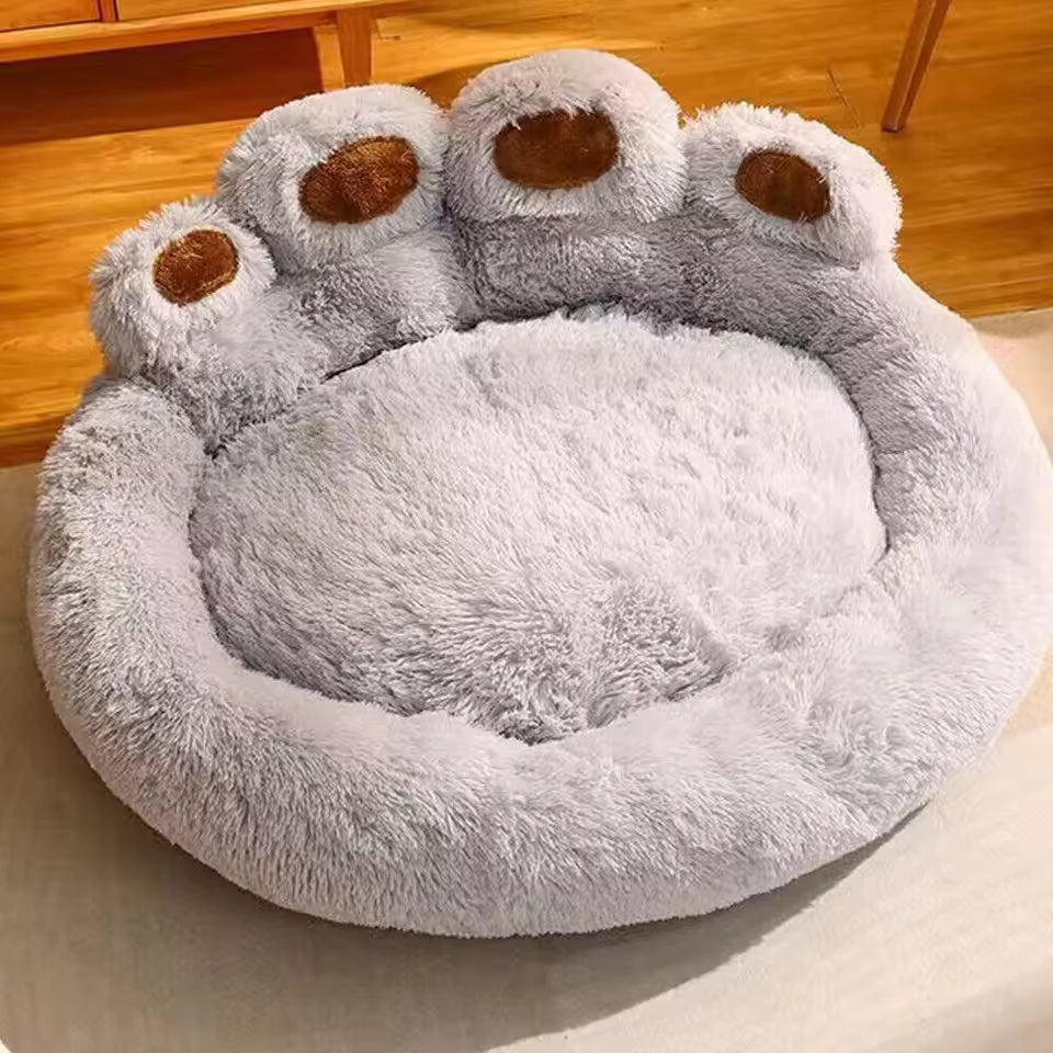Dog Bed Donut Soft Round Plush Cat Beds For Calming Pet Anti Anxiety Washable