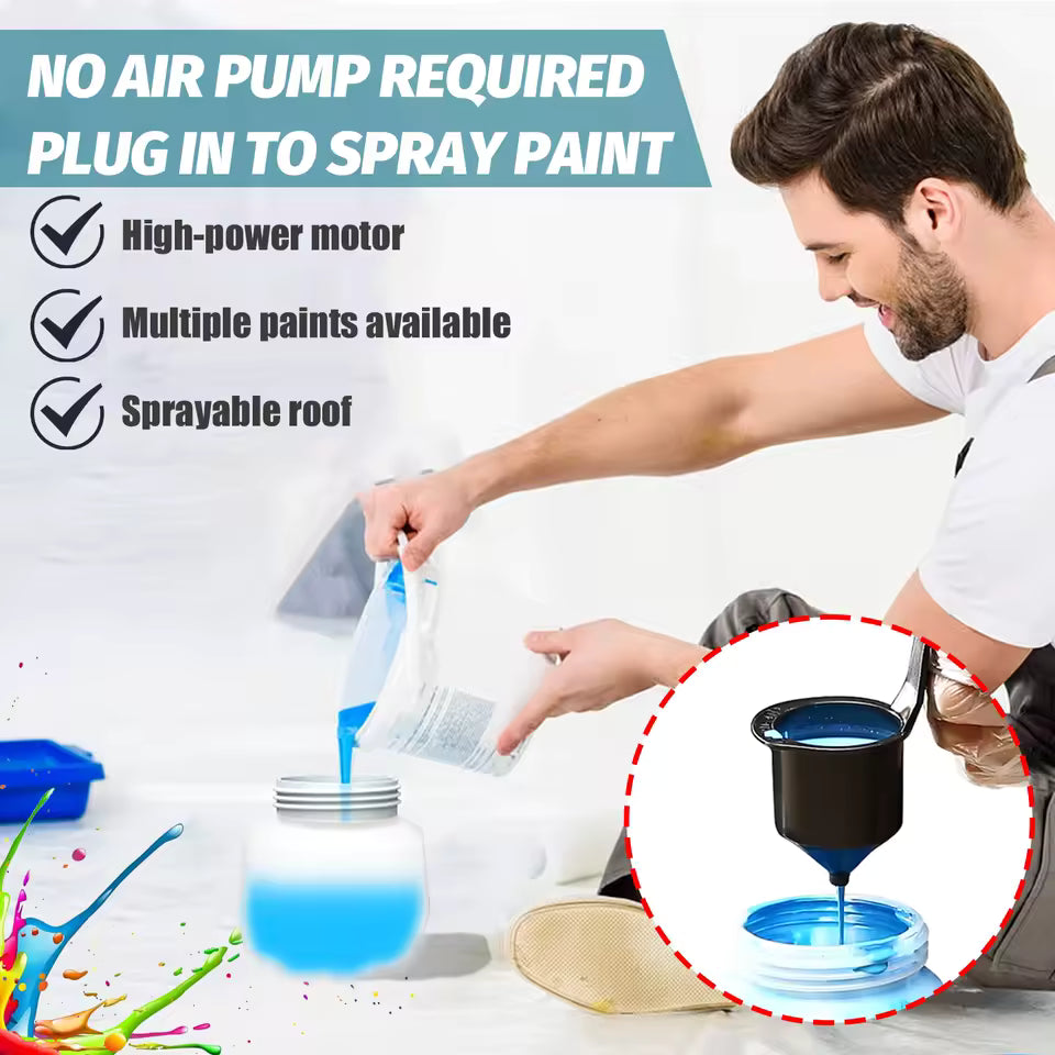 1000ML Cordless Electric Paint Sprayer with 2x3.0Ah Battery and Nozzles replace for Makita 18V Battery HVLP Spray Gun