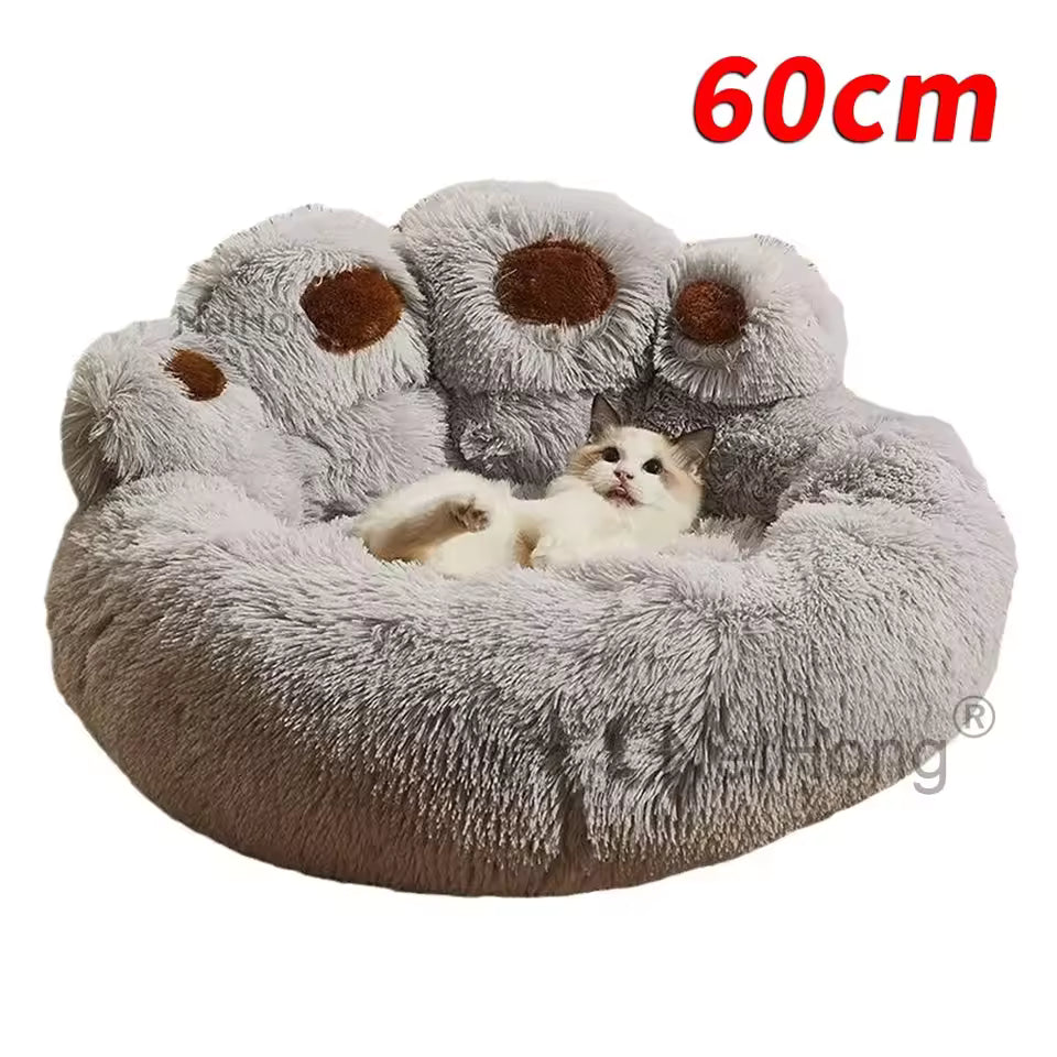 Dog Bed Donut Soft Round Plush Cat Beds For Calming Pet Anti Anxiety Washable