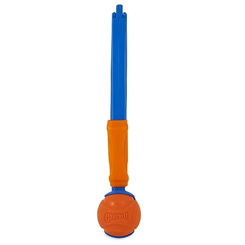 Chuckit! Fetch & Fold 25M Dog Ball Launcher, 25" Length, Includes Medium Ball (2.5") For Dogs 20-60 Pounds