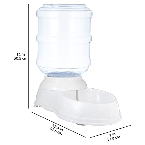 Basics Gravity Pet Water Dispenser for Cats & Dogs – 1 Gallon Capacity, Gray