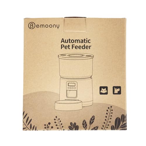 BEMOONY Automatic Cat Feeder – 5L Smart Pet Food Dispenser with Custom Feeding Schedule for Cats & Dogs