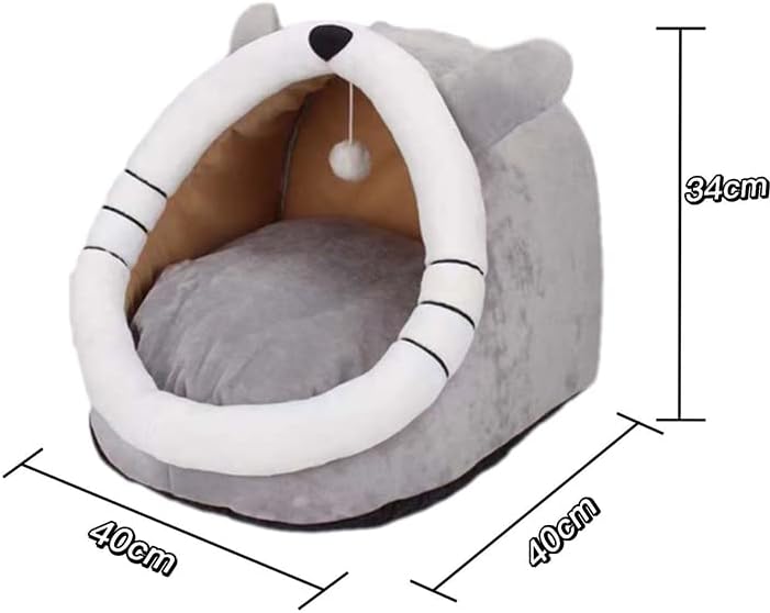 CozyCat 2-in-1 Cat Cave & Playhouse with Hanging Teaser Toy – Bed for Indoor Cats & Small Dogs