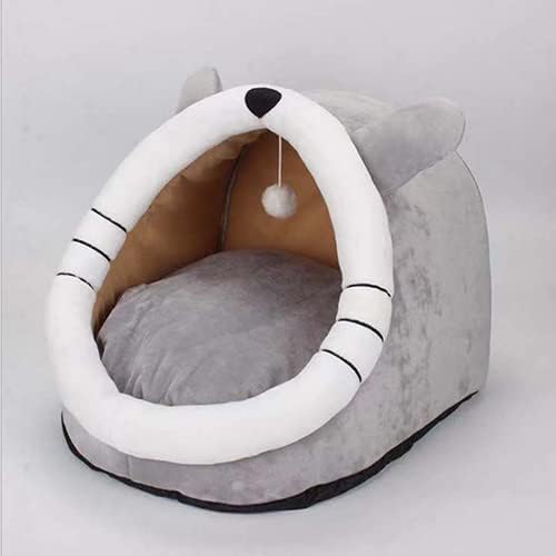 CozyCat 2-in-1 Cat Cave & Playhouse with Hanging Teaser Toy – Bed for Indoor Cats & Small Dogs