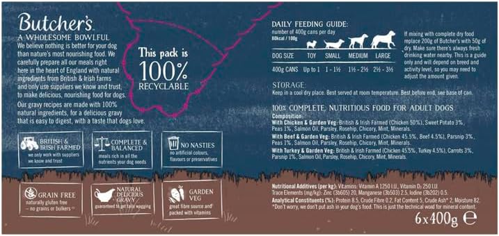 Butcher's Grain Free Recipes in Gravy Wet Dog Food