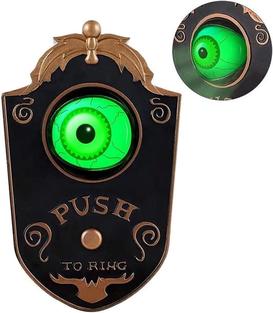 YeenGreen Halloween Doorbell Decoration, Haunted Doorbell, Halloween Lightup Eyeball, Door Decorations Party Doorbell Prop for Haunted House