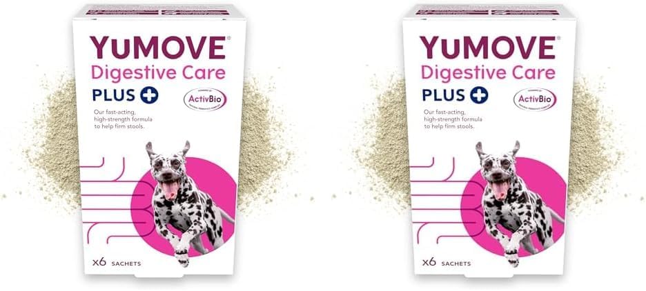 YuMOVE Digestive Care PLUS, Dogs & Cats Pre and Probiotics Supplement for Gut Health, Digestive Support Veterinary Strength with Fast-acting Ingredients, All Ages and Breeds, 60 Sachets