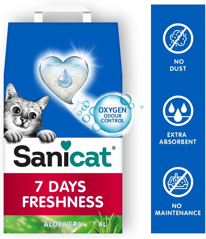 Sanicat - Classic cat litter with Aloe Vera | 7-day odour control | Fast absorption | product for your pet’s hygiene Keep Your Home Clean