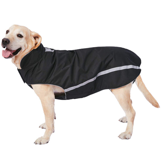 Cozy Reflective Waterproof Dog Winter Coat - Windproof Warm Jacket for Large Dogs Walking Hiking Travel (4X, Black)