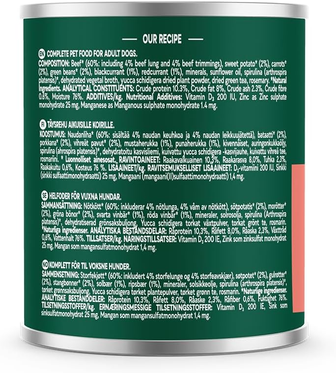 Natural Raw Dog Food – Hypoallergenic High Meat Complete Meal (Grain Free & Nutritious)