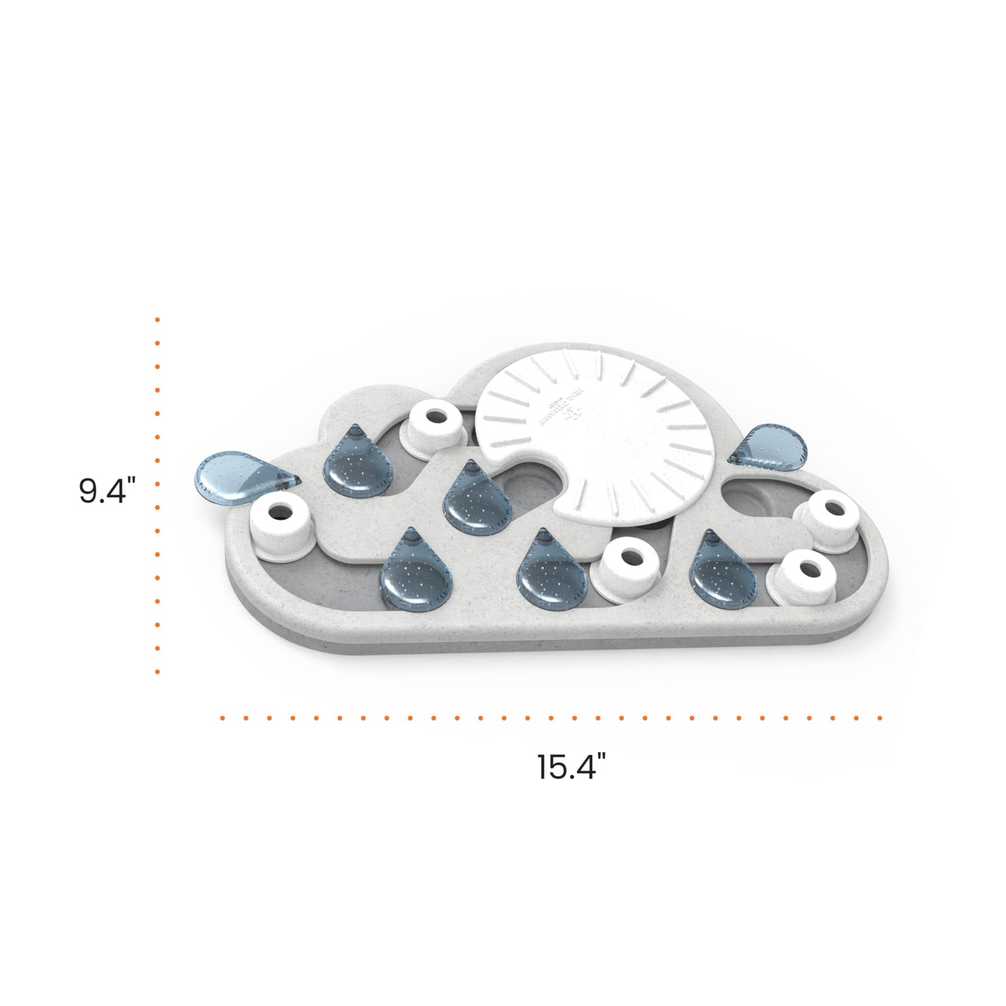 Catstages Rainy Day Puzzle & Play, Interactive Treat Puzzle Cat Toy 15.4 in x 9.4 in, Gray