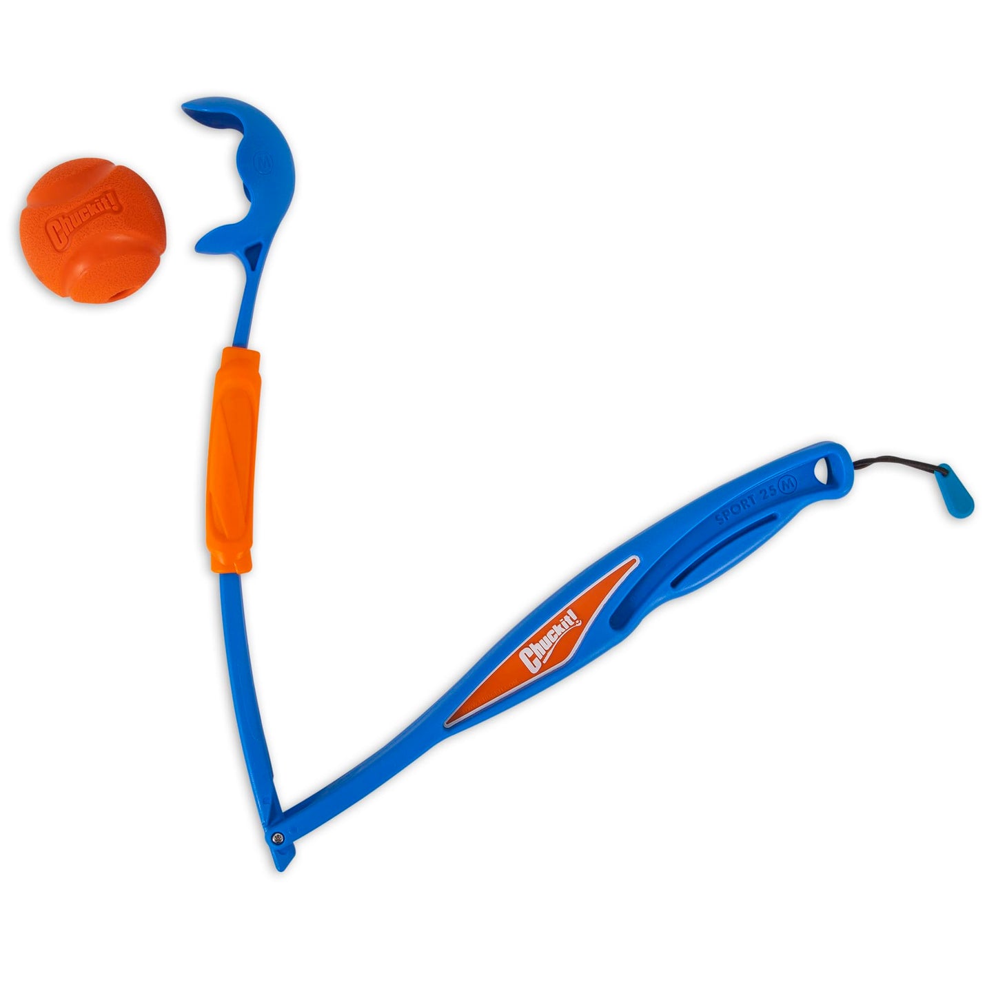 Chuckit! Fetch & Fold 25M Dog Ball Launcher, 25" Length, Includes Medium Ball (2.5") For Dogs 20-60 Pounds