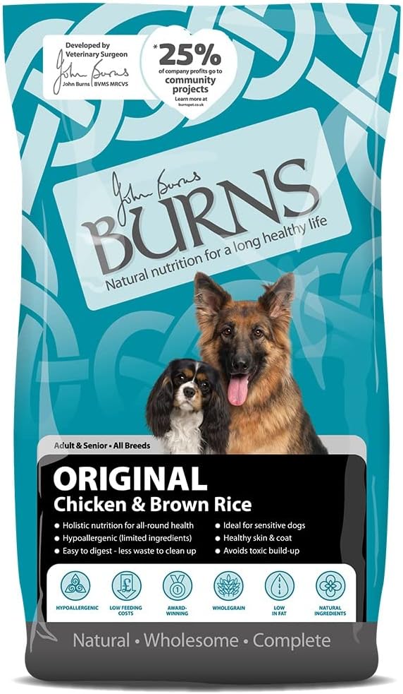 Burns Pet Nutrition Hypoallergenic Complete Dry Dog Food Original Adult and Senior