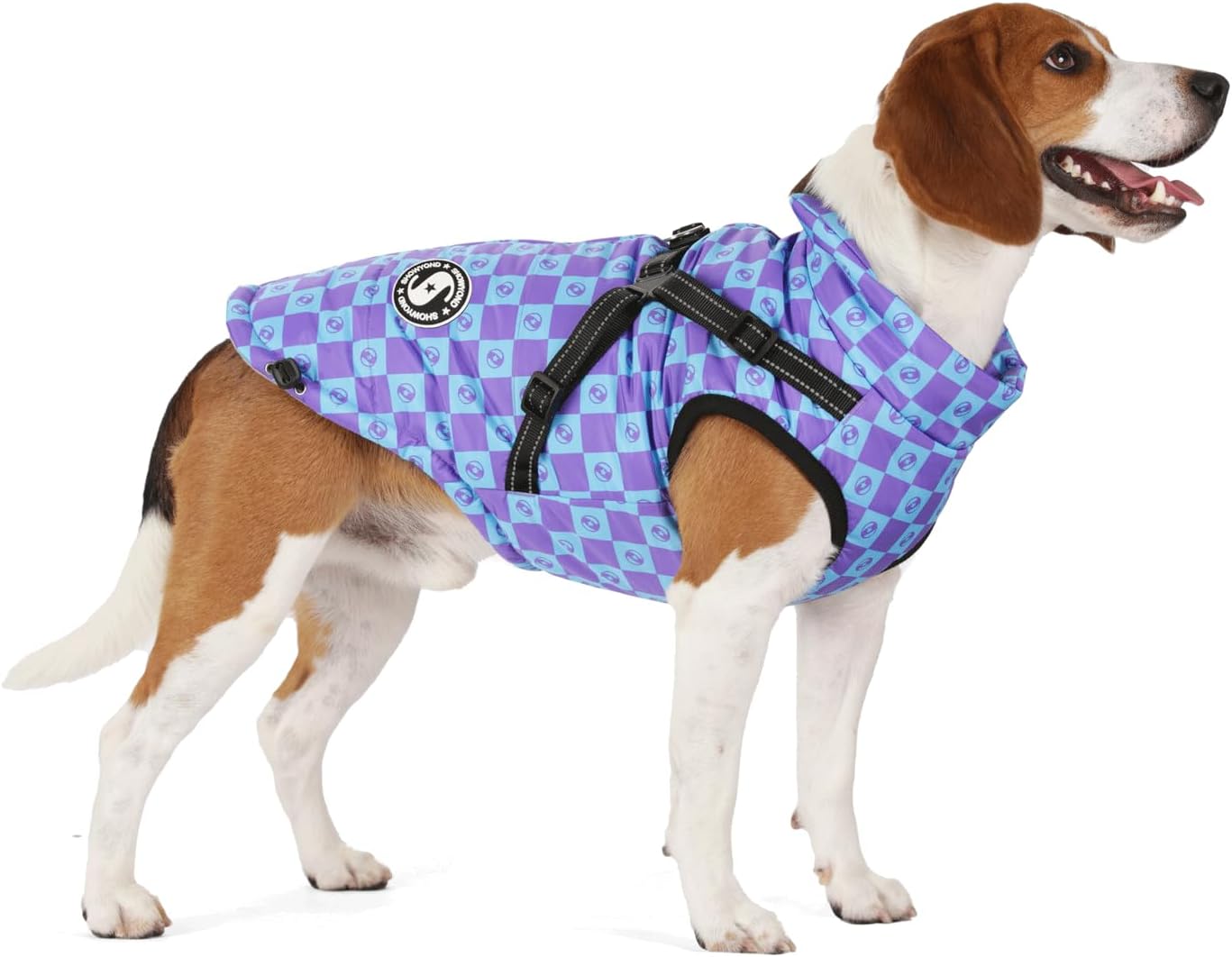 Dachshund Coat Waterproof Fashion Winter Warm Zip Up Dog Coat with Harness Dog Jacket for Puppy Small Medium Large Dogs