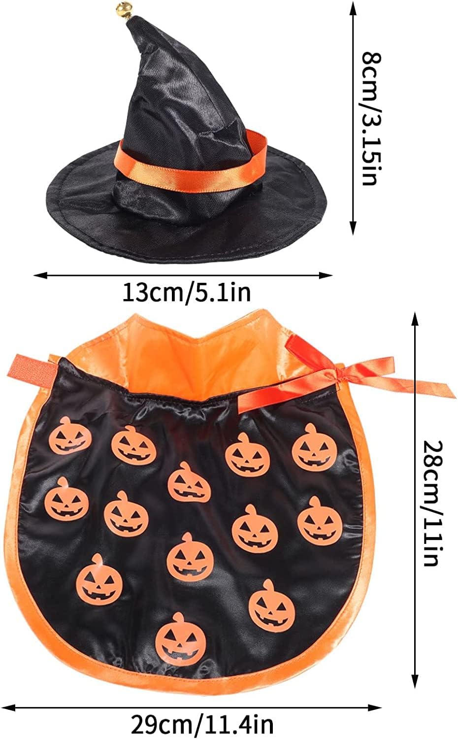 Cat Halloween Costume Dogs Halloween Costumes for Dogs Cats Wizard Costume Wizard Cat Clothes Cloak Wizard Hat for Small Dogs Halloween Cats Outfits Pet Halloween Costumes Cape with Wizard Hat