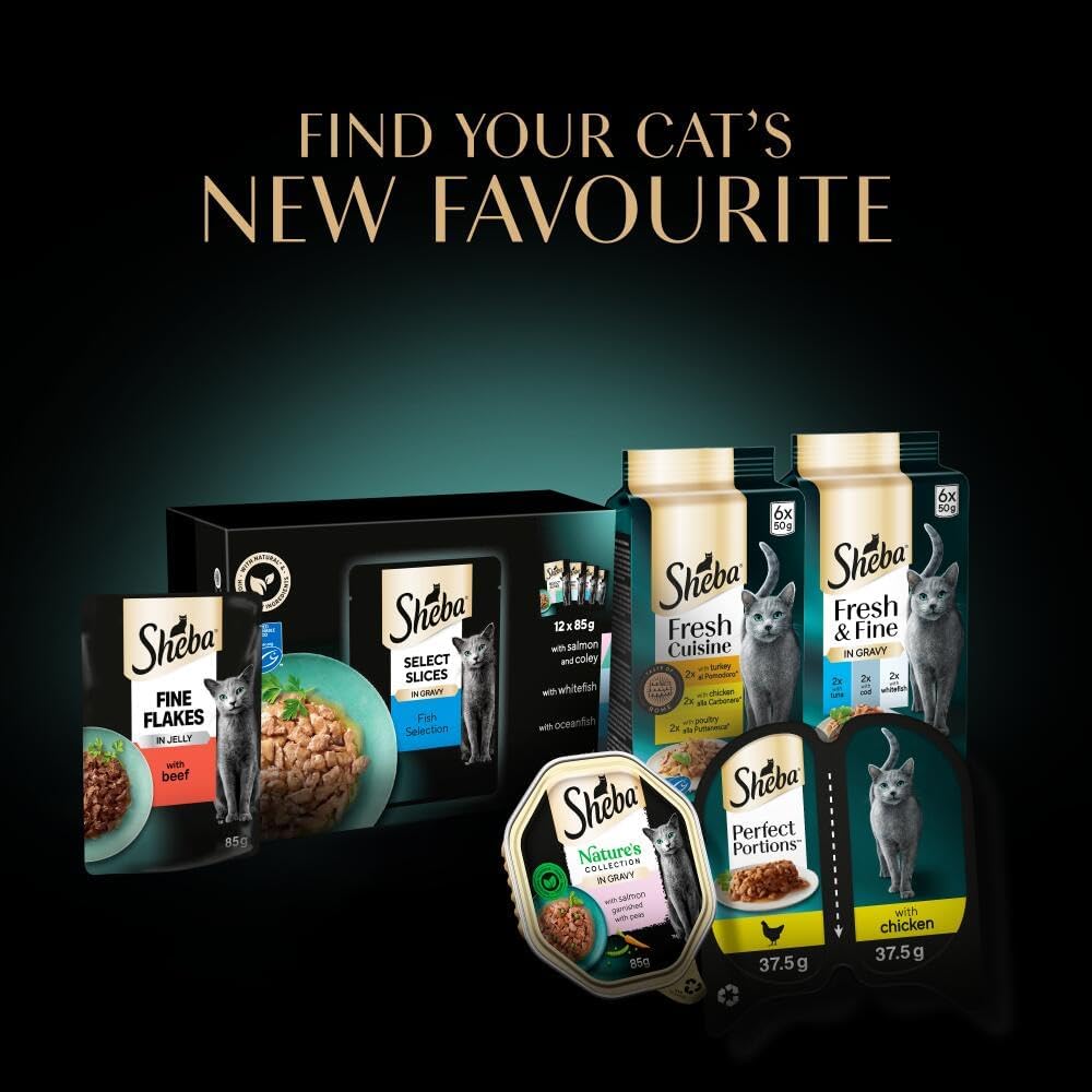 SHEBA Gourmet Wet Cat Food Pouches – Premium Meal for Cats