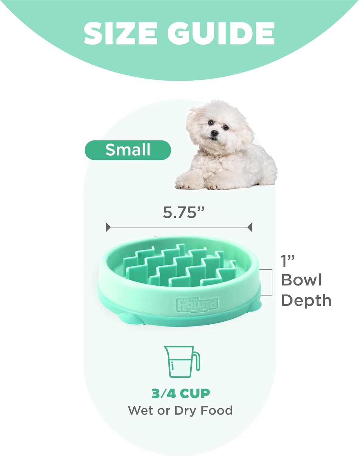 Outward Hound Puppy Slow Feeder Bowl – Slows Eating, Anti-Choking & Digestive Support for Dogs & Cats