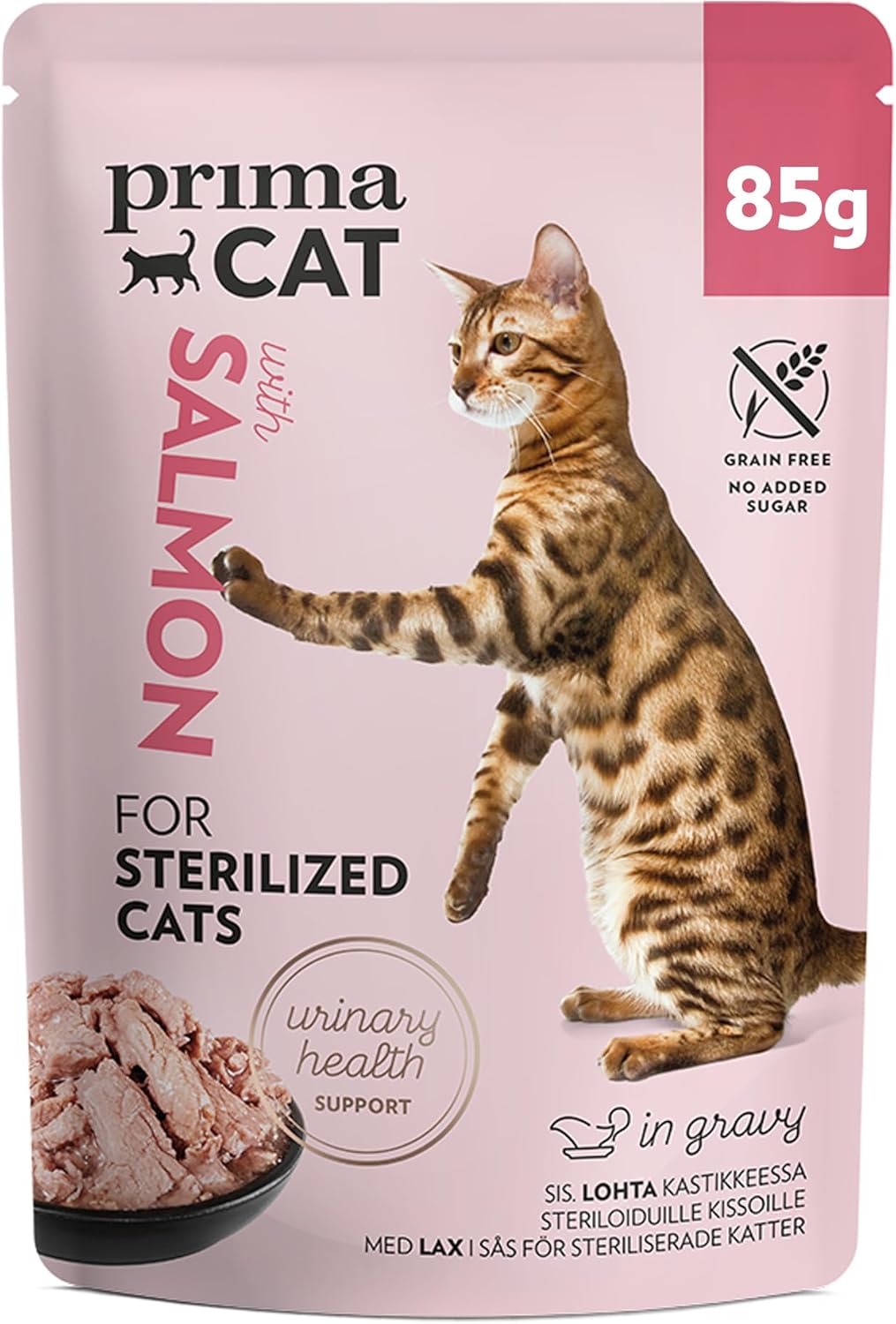 PrimaCat Classic Complete Wet Cat Food — Sterilised Cats | Salmon, Poultry, Fish, Turkey