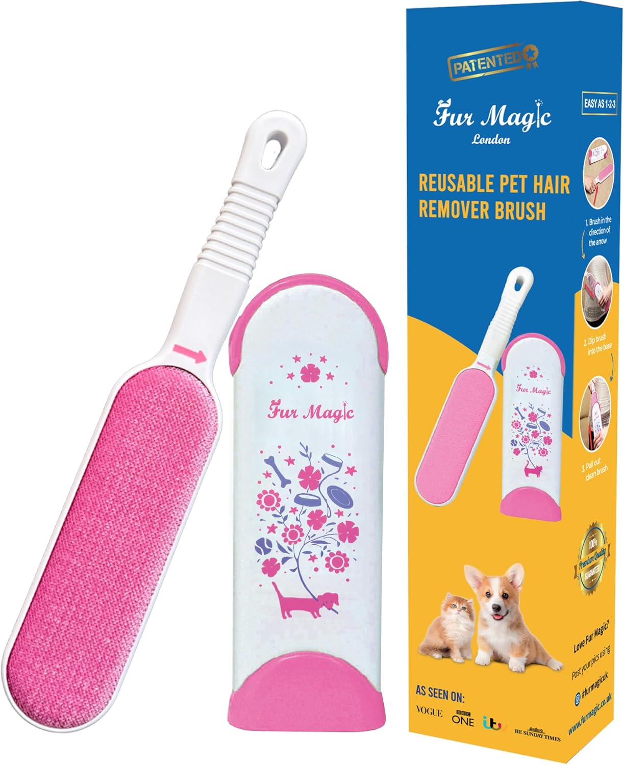 Pet Hair Remover Roller – Reusable Dog & Cat Fur Cleaner for Sofa, Carpet & Clothes