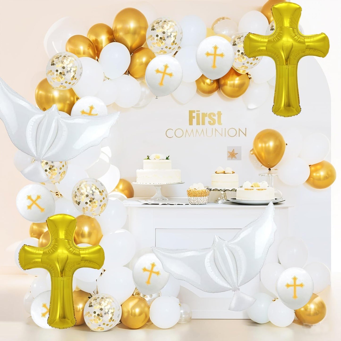 Christmas Balloon Garland Arch Kit, Red Green White Gold Balloons with Large Candy Cane Swirl Foil Balloon for Winter Xmas Party Decorations 164PCS