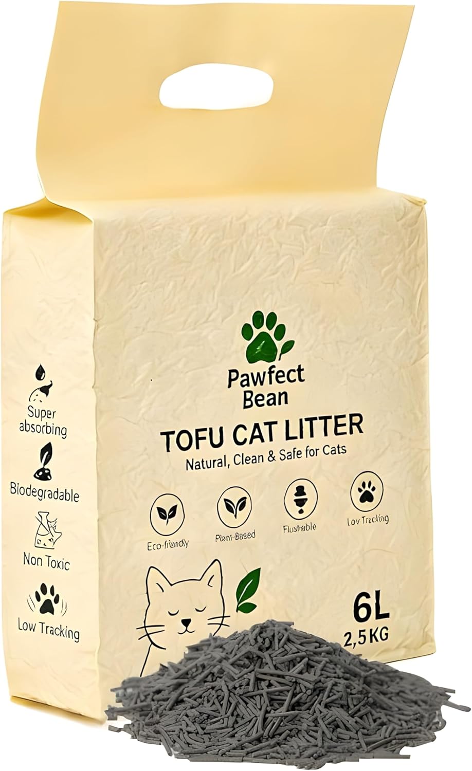 Premium Tofu Cat Litter – Natural Clumping & Flushable Cat Litter