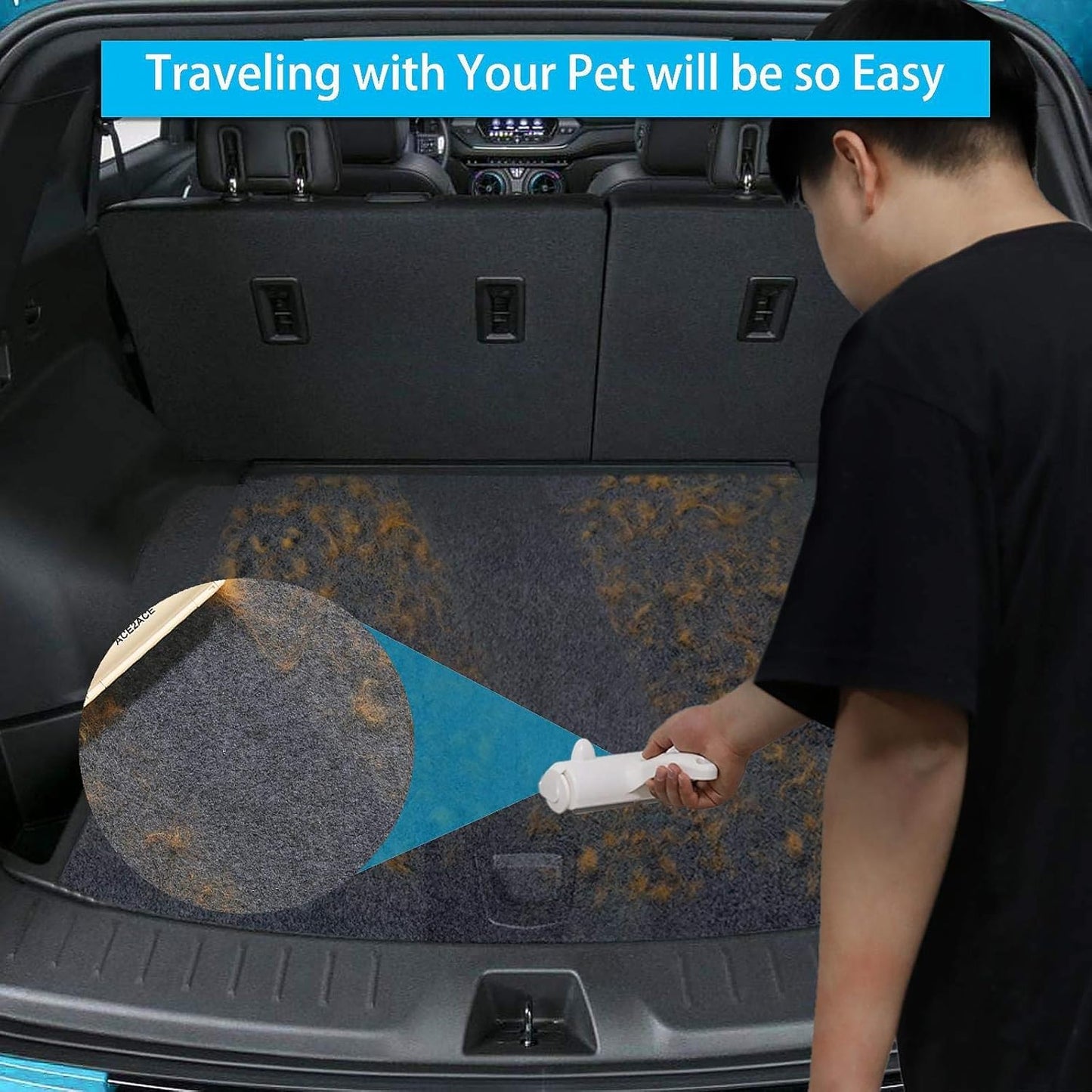 Pet Hair Remover Roller – Reusable Dog & Cat Fur Cleaner for Sofa, Carpet & Clothes