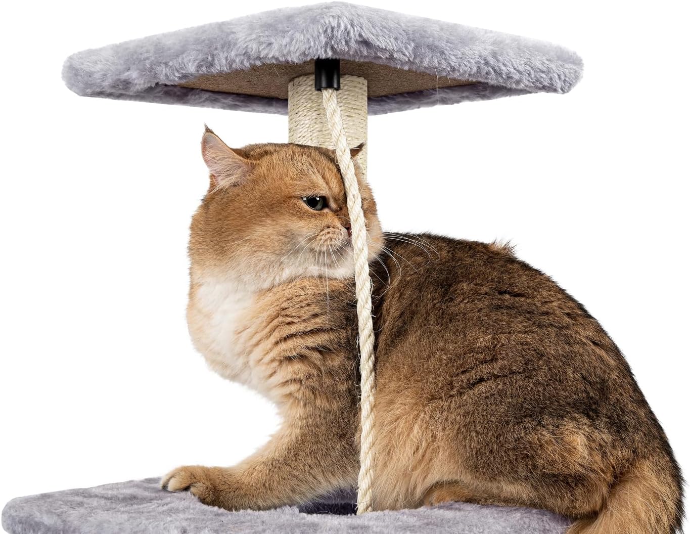 Cat Scratching Post, 90cm Cat Tree for Indoor Cats Multi-Level Stable Cat Tower for Climbing Playing and Relaxation