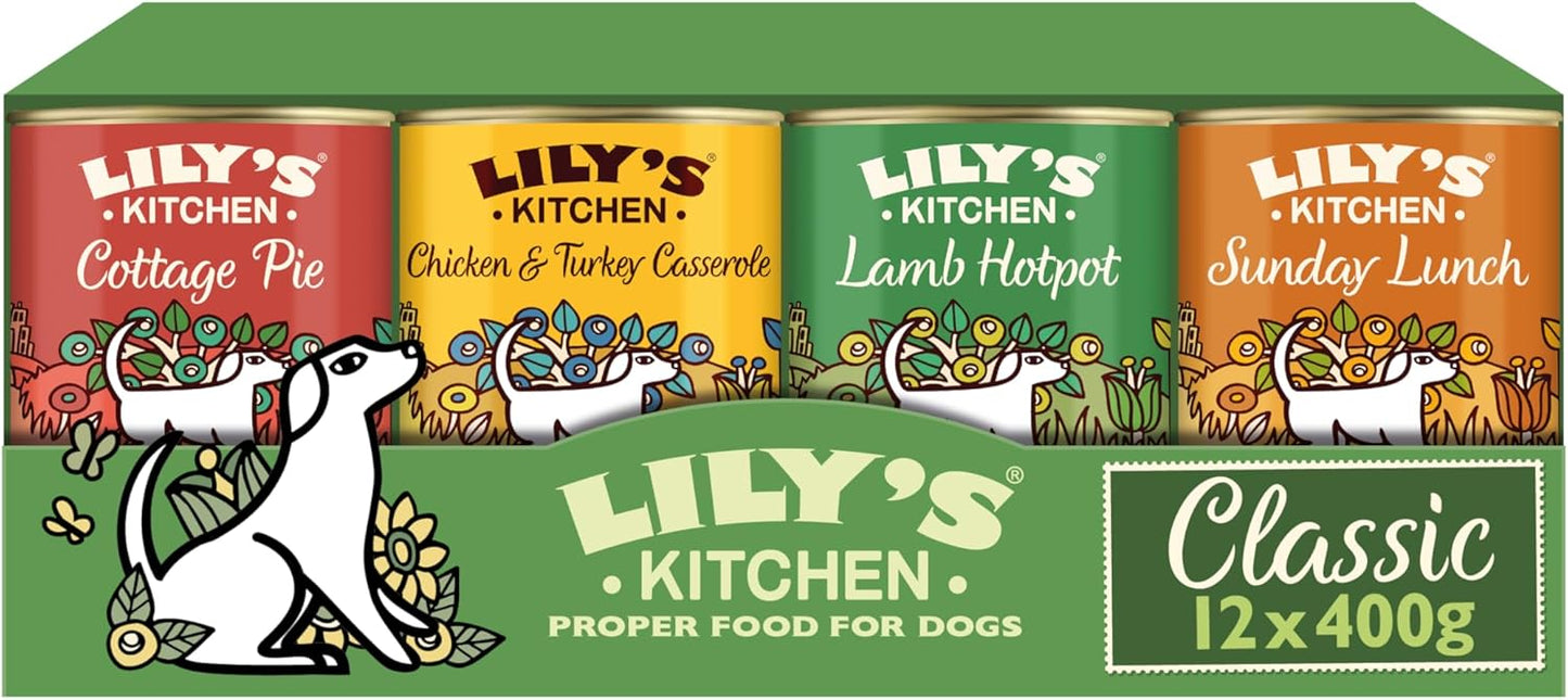 Lily’s Kitchen Natural Adult Wet Dog Food – Classic Dinners with Real Meat & Veggies