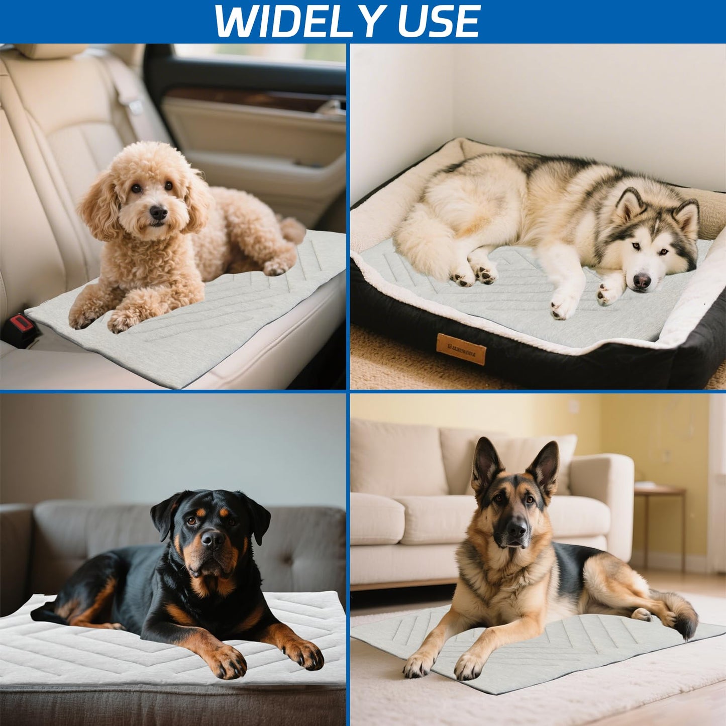 BECROWM Dog Cooling Mat Self Coolings Foldable Cooling Pad for Dog in Summer Coolings Mat for Dogs and Cats Machine Washable (Medium)