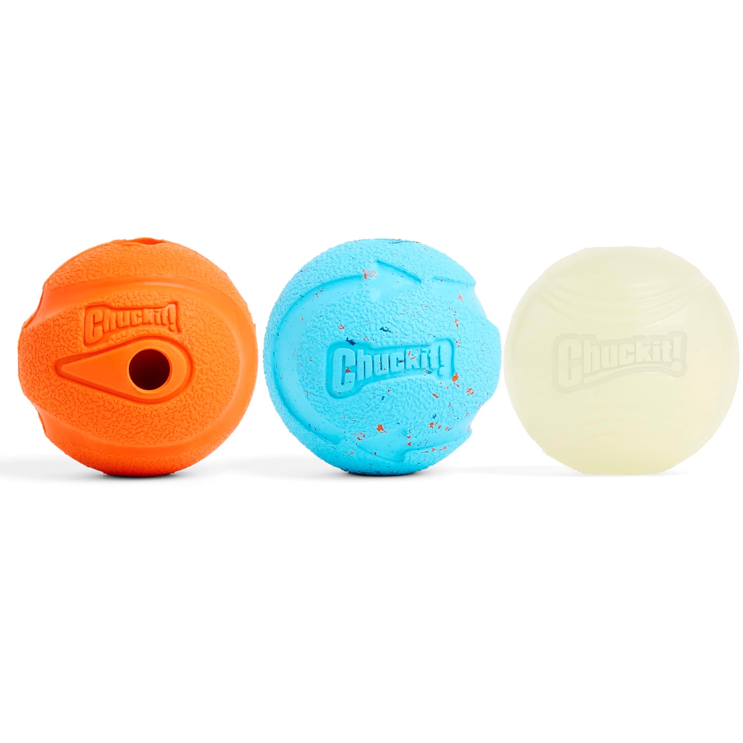 Chuckit Gen 1 Fetch Pack Dog Balls - Interactive Dog Toys, High-Bounce Fetch Ball, Floating Ultra and Rugged Balls, Durable - Size Medium, 2.5-inch Diameter, Set of 3