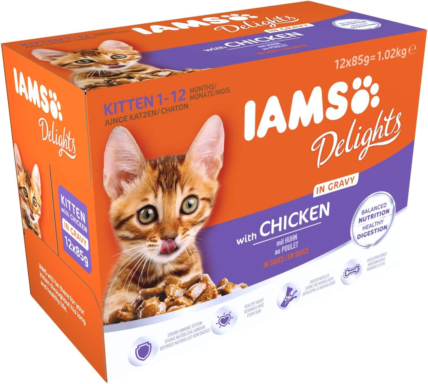 IAMS for Vitality Kitten Food with Fresh Chicken – Dry & Wet Food for Healthy Growth