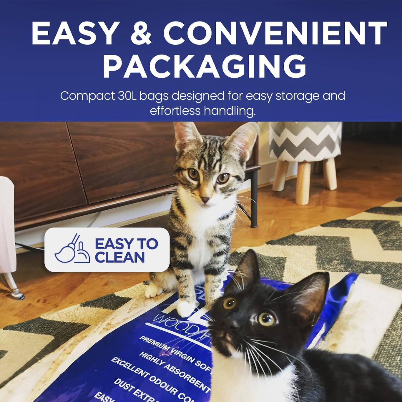 Premium Natural Wood Pellet Cat Litter – Ultra Odour Control, 99% Dust Free, Biodegradable & Super Absorbent for Cats & Kittens