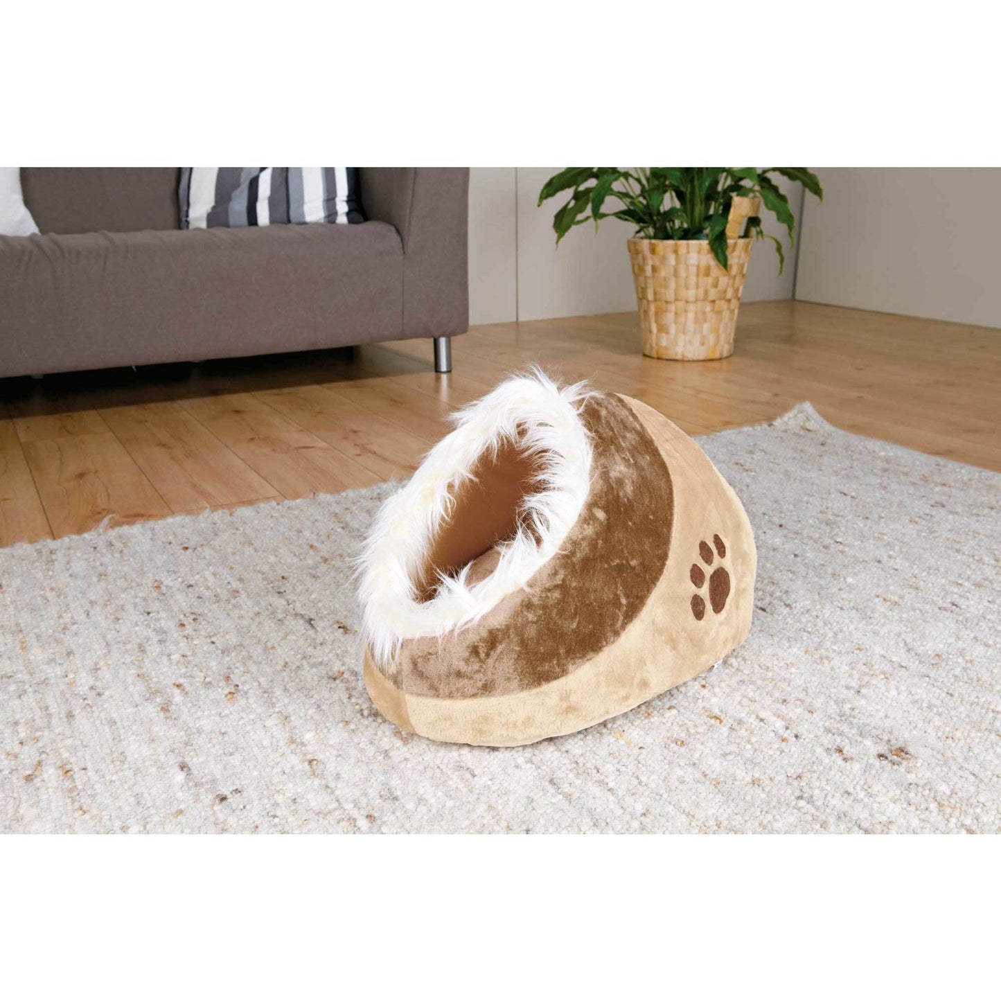 TRIXIE Pet Products Minou Cuddly Cave, Beige/Brown