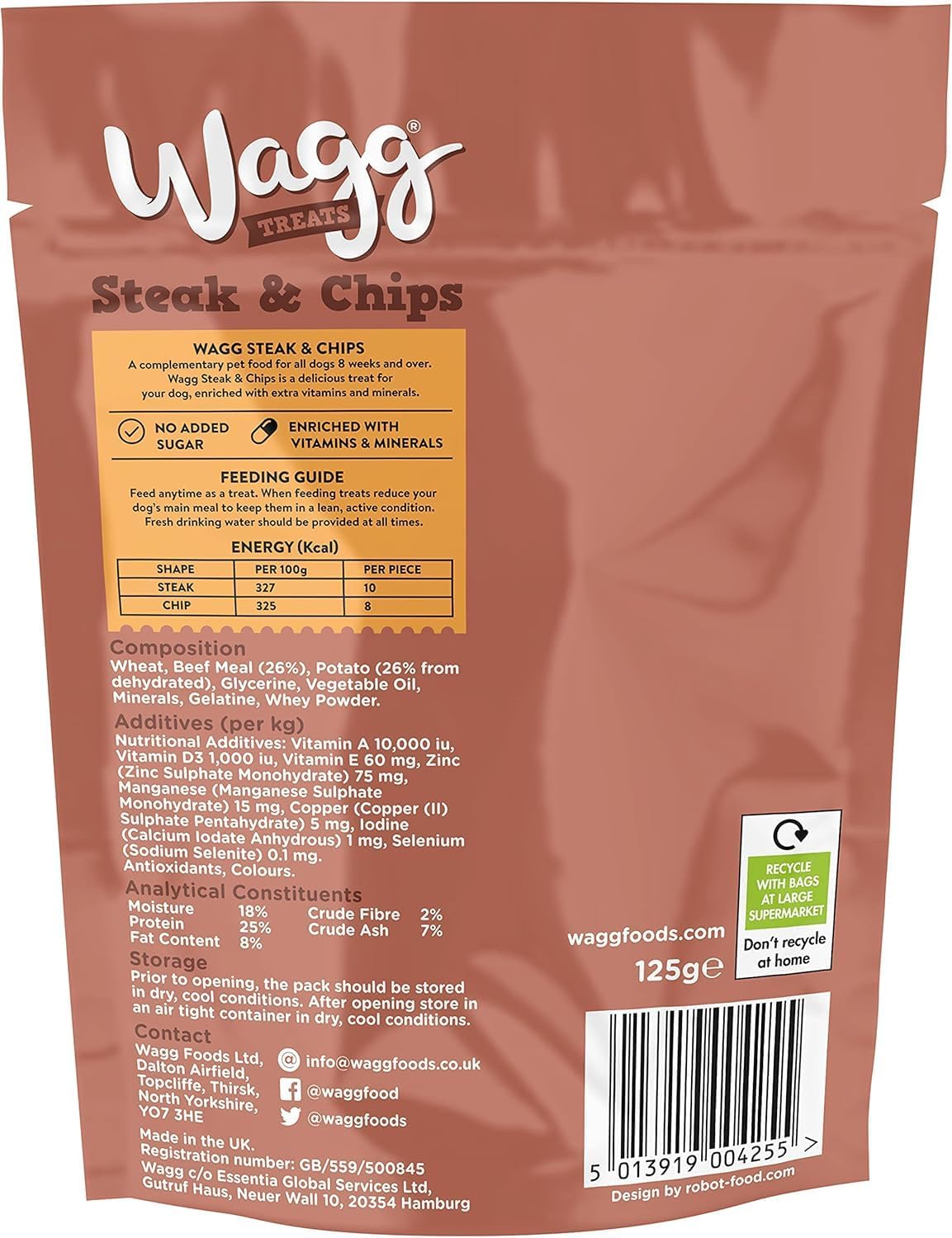 Wagg Tasties Tasty Chunks Steak Bites For Dogs